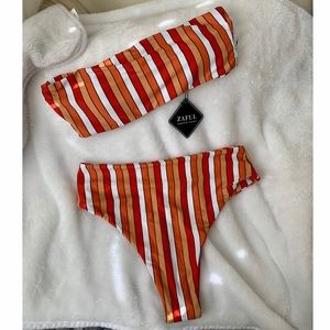 Zaful - Bandeau swim top and swim bottom